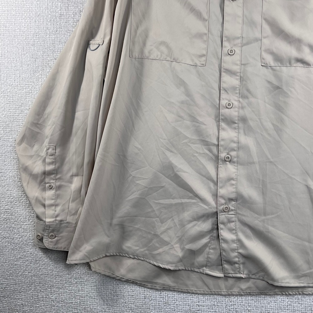 Realtree Fishing Long Sleeve Sun Shirt‎ Tan Mens 2XL Vented Pockets Performance - Picture 4 of 12